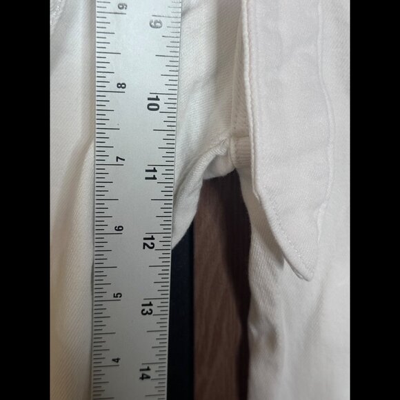 Frame Jeans 30 Womens White Le High Straight Denim Frayed Belted - Picture 4 of 9